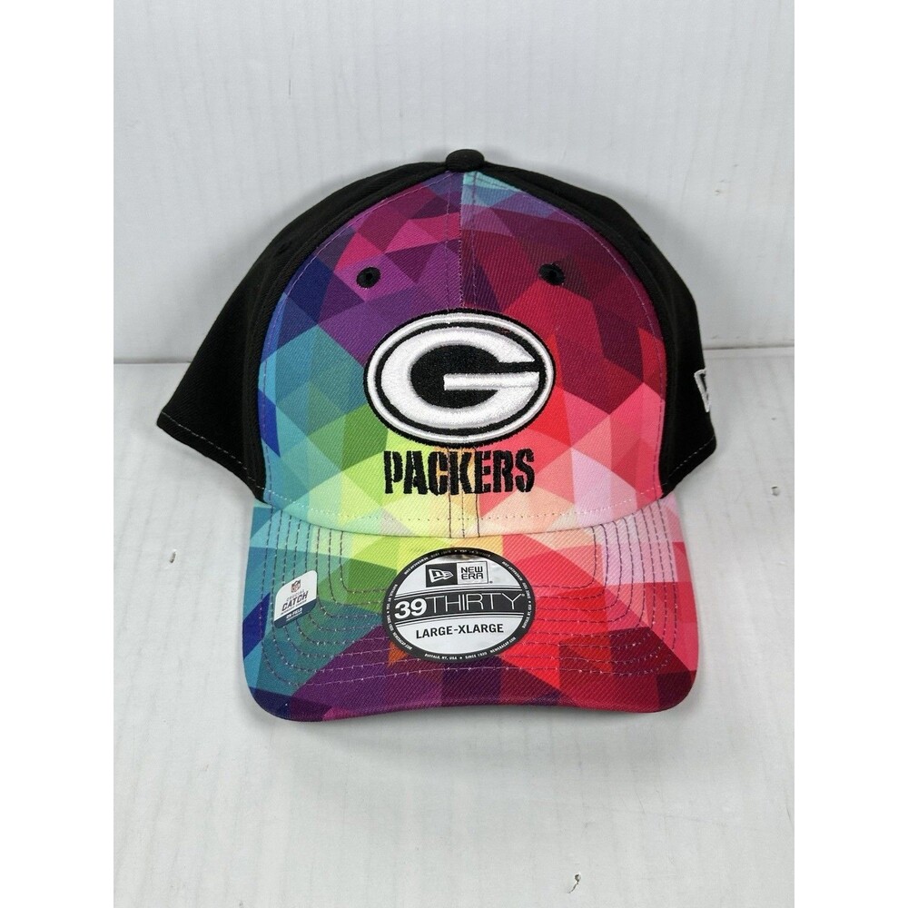 Size L/XL New Era Green Bay Packers 39THIRTY Crucial Catch Flex Fit Hat Cap